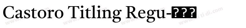 Castoro Titling Regu字体转换